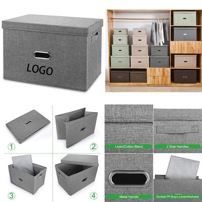 Collapsible Storage Bins with Lids