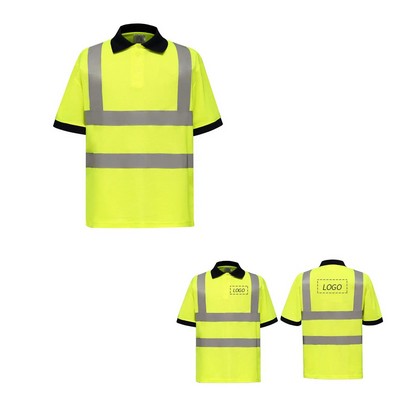 VISIPRO Short Sleeve Reflective Safety Polo with Pocket -