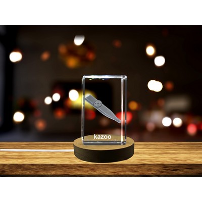 Kazoo 3D Engraved Crystal Trophy Award