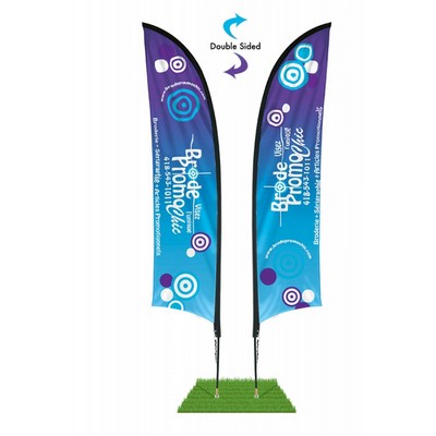 17' Shark Fin Wind Flag Kit - Double Sided