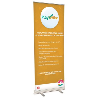 36" w x 82" h Retractable Banner & Stand