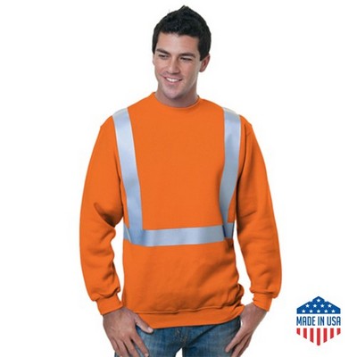 Class 2 USA Made Reflective Safety Sweatshirt