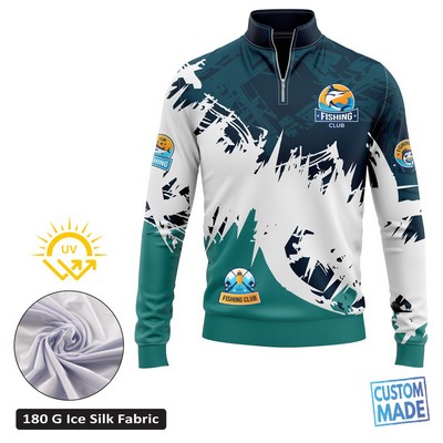 Sublimation 180G Mesh UPF 50+ Long Sleeve Fishing Quarter