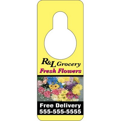 Door Knob Hangers w/cut-out (3 1/8"x 8 1/8") - 4CP White Tag Stock