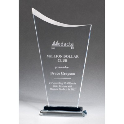 Wavy Glass Award, 11.5"H