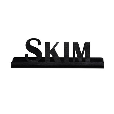 Laser Cut Black Onyx Table Sign (Skim)