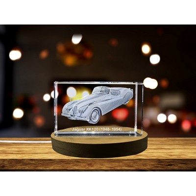 Jaguar XK120 (1948-1954) 3D Engraved Crystal Trophy Award