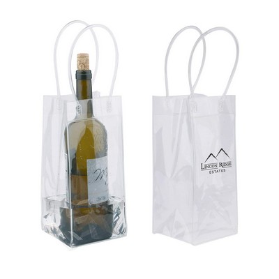 Thickened Transparent PVC Wine Bag with Handle