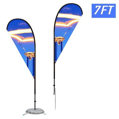 Teardrop Flag Kit With Optional Base 7'