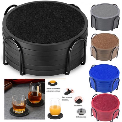 Absorbent Coasters For Drinks With Holder