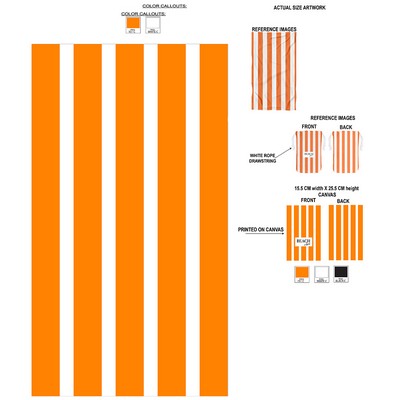 Custom 35" x 63" Sublimated Velour Microfiber Beach Towel (Stripe)