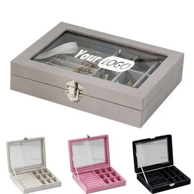 Large Capacity Single-Layer Jewelry Storage Box