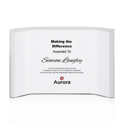 Personalized Freestanding Horizontal Curved Acrylic Award Frame