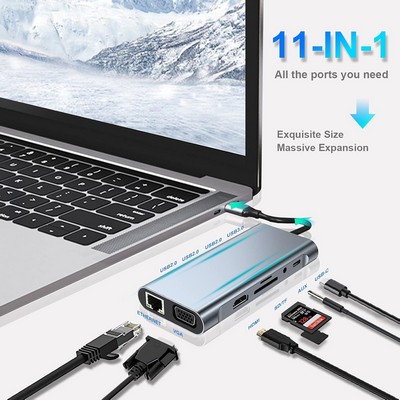 11-in-1 USB-C Hub with 4K HDMI Adapter