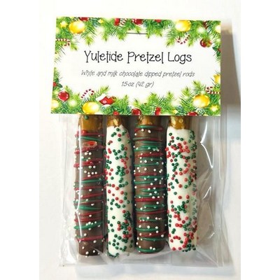 Yuletide Pretzel Logs