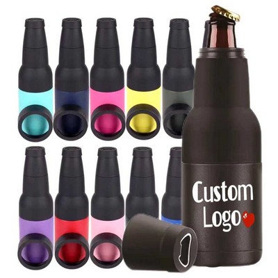 12oz 3-in-1 Beer Can Cooler Holder w/ Built-in Opener