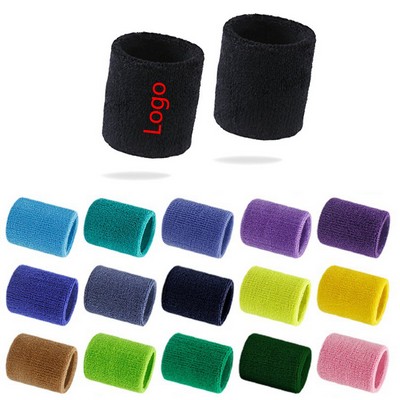 Super Soft Terry Cloth Sweat Wristbands for Sports