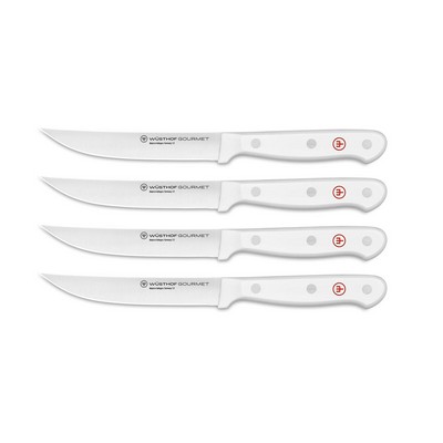 Wusthof 4Pc Gourmet Steak Knife Set W/ White Handles