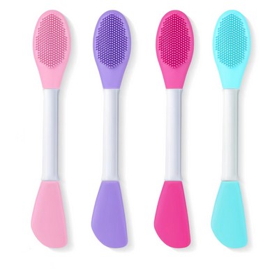 Double Head Facial Massage Cleaning Tool Soft Silicone Face Mask Brushes