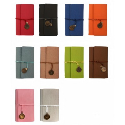Vintage Refillable Faux Leather Journal with Charm Closure - A6