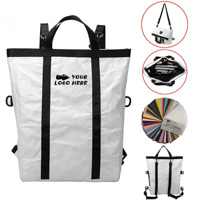 Eco-friendly Dupont Paper Tote Crossbody Backpack