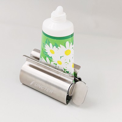 2" 1 Stainless Steel Toothpaste Squeezer Rollers Tube Wringer Seat Holder - L