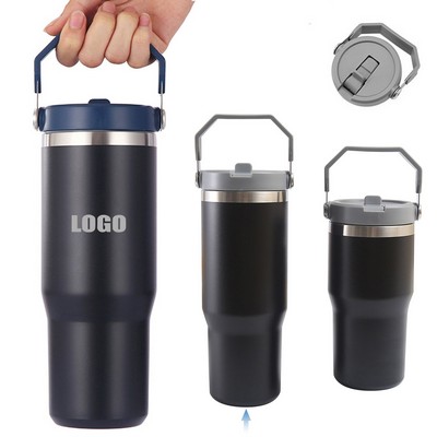 30 Oz. Stainless Steel Cups Mug w/Straw