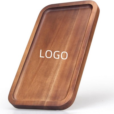 11" x 7" Acacia Wooden Platters Rectangle Long Charcuterie Boards Cheese Board