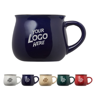 Two Tone Glossy Pottery Custom Coffee Mugs-12 oz