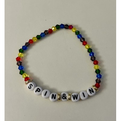 Custom Crystal Word Bracelet-Gambling Theme