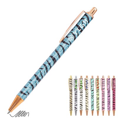 Water Waves Patten Click Metal Pen