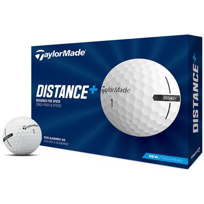 TaylorMade Distance+ 21 White Golf Balls - 1 Dozen