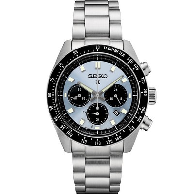 Seiko Watch Prospex Ss Solar Chronograph Silver Dial