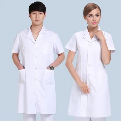 Unisex Small Short Sleeve Lab Coat