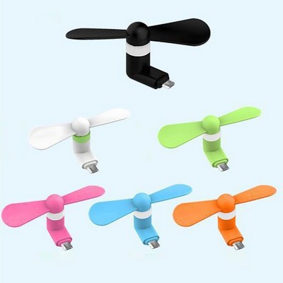 Compact Phone-Compatible Cooling Fan (micro-USB Powered)