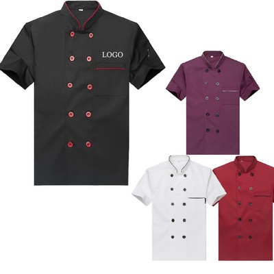 Short Sleeve Chef Coat For Unisex