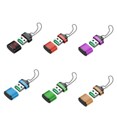 Key Chain Portable Mini Aluminum Alloy Card Reader