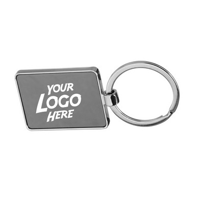 Two Tone Rectangular Metal Keychains