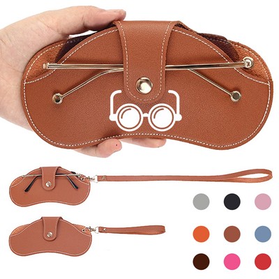 Portable Sunglasses Holder Bag with Wrist Strap & Neck Rope Lanyard
