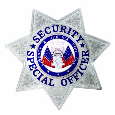 Security Special Officer Silver 7-Point Star Badge