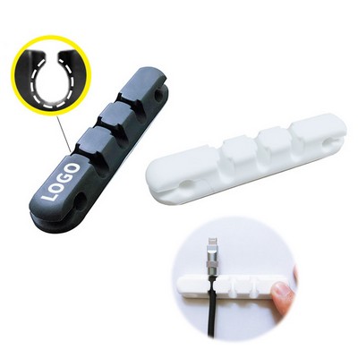 Silicone Desktop Cable Organizer W/ Adhesive Base