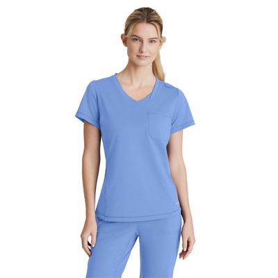 Skechers Slip-Ins - Women's One-Pocket Curved Neck Flow Scrub Top
