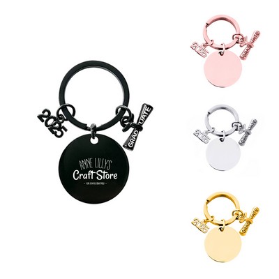 2024 Stainless Steel Graduation Keychain