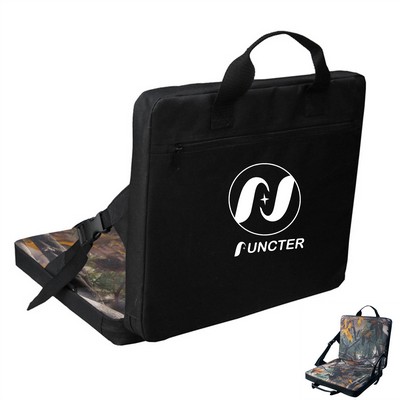 Customizable Camouflage Portable Foldable Stadium Cushion W/ Zip Pocket