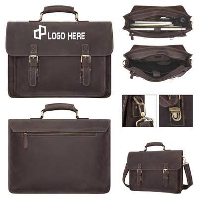 Unisex Leather Messenger Bag