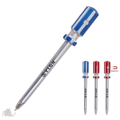 Screwdriver Shaped Pen With Magnet