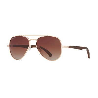 Mav Matte Gold & Walnut Polarized Sunglasses