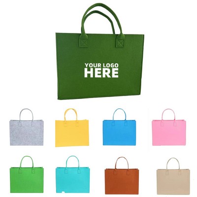 Reusable Large Felt Tote Bag