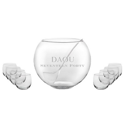 Glass Punch Bowl Set