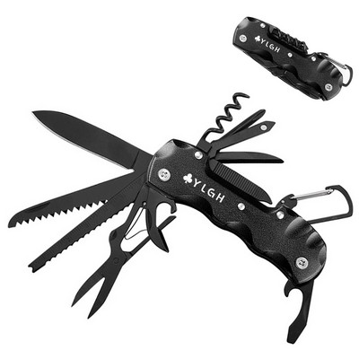 Elegant Black Color Foldable Knife With Tool Kits